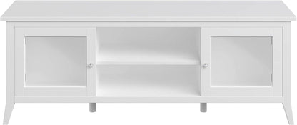 TV Stand - 55-Inch Storage Cabinet with 2 Cubbies and 2 Shelves -