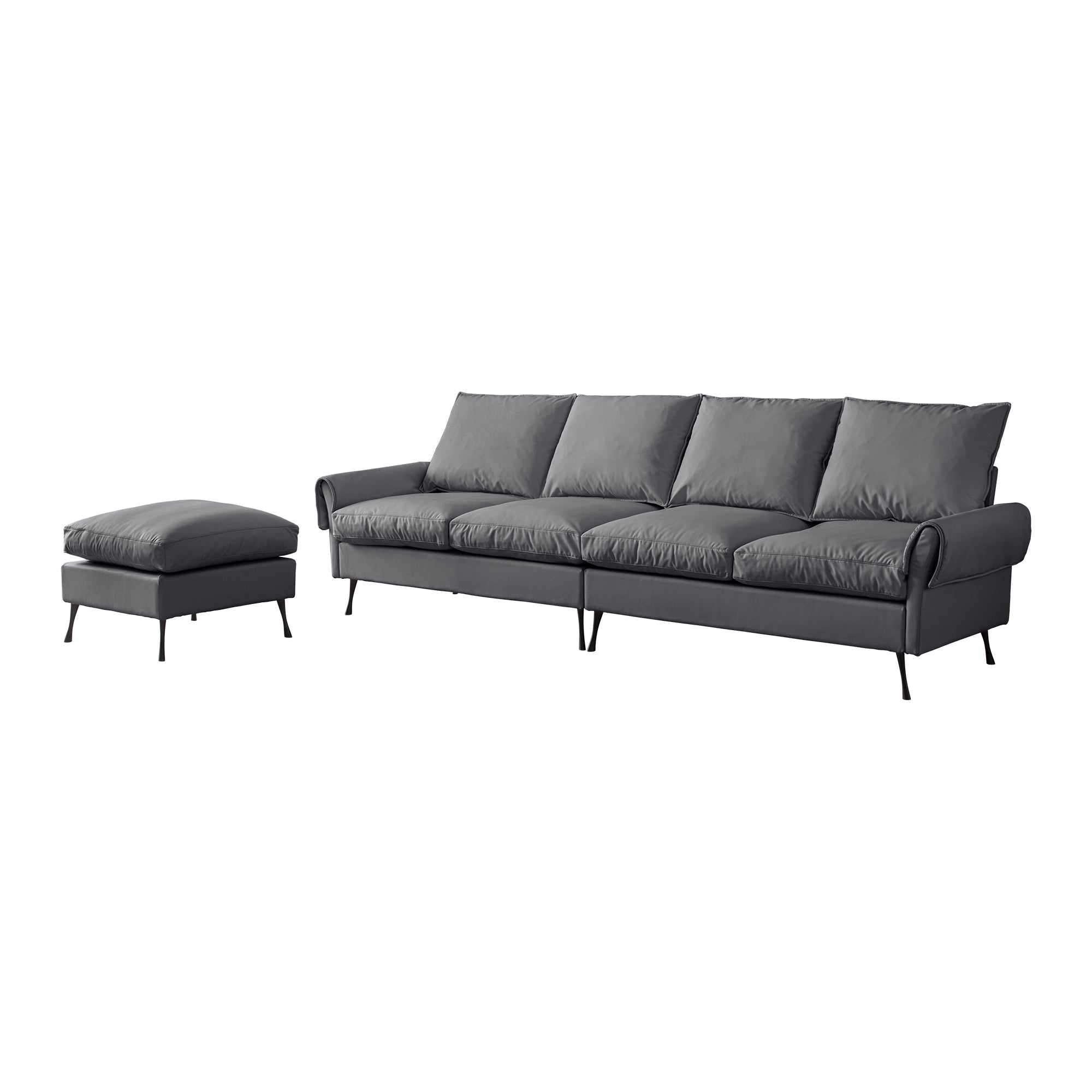 104.5"Modern Sectional Technical leather L-Shaped Sofa Couch with