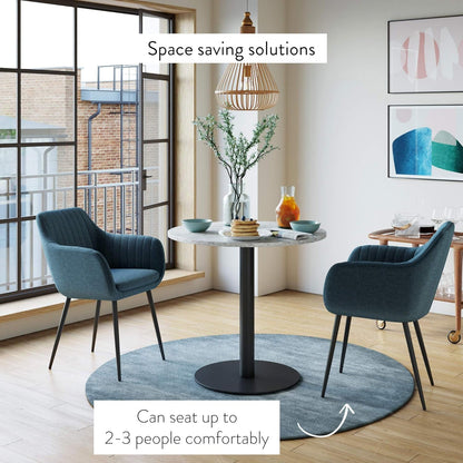 Bistro Lucy Small Mid-Century Modern Kitchen or Dining Table with Faux