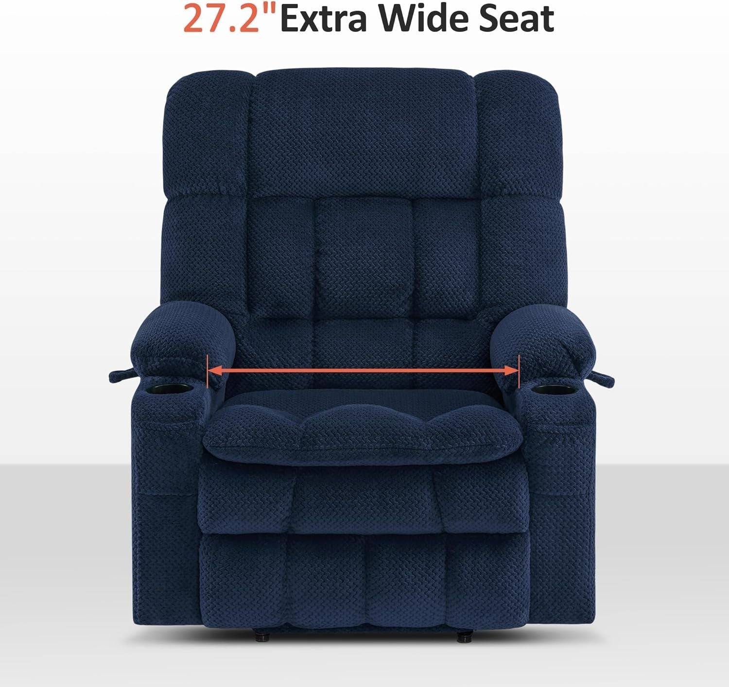 Large Dual Motor Power Lift Recliner Chair Sofa with Massage and Heat
