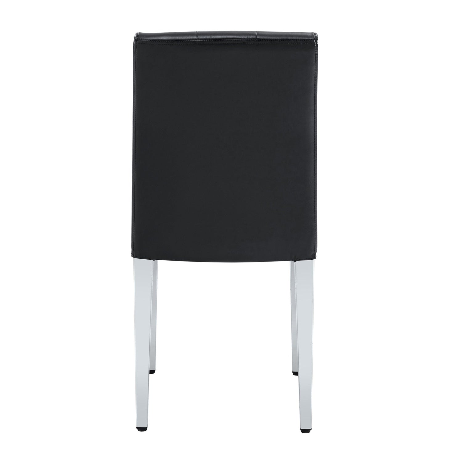 4-pack black PU dining chairs: ergonomic buckle backrest, 35 inches