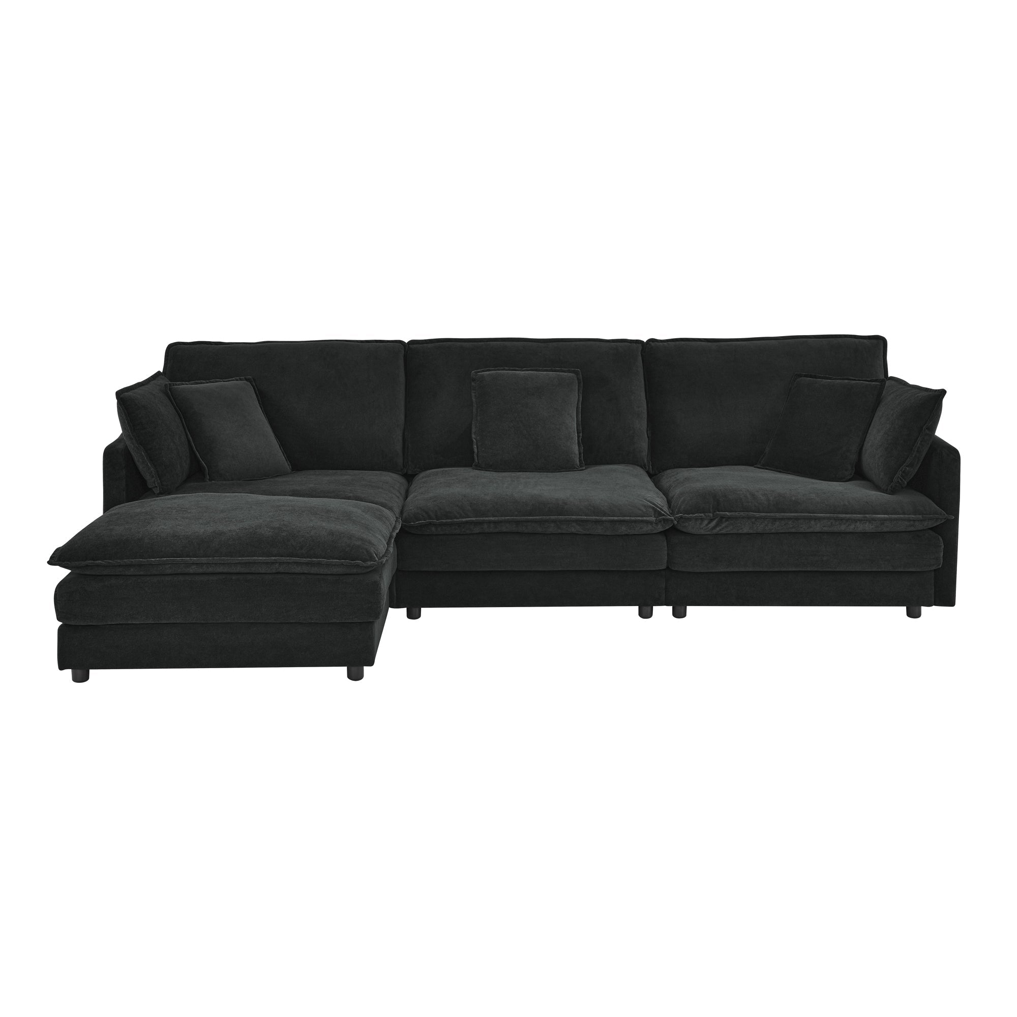 Modern Home Living Room L-Shaped Sectional Sofa Couches with Storage