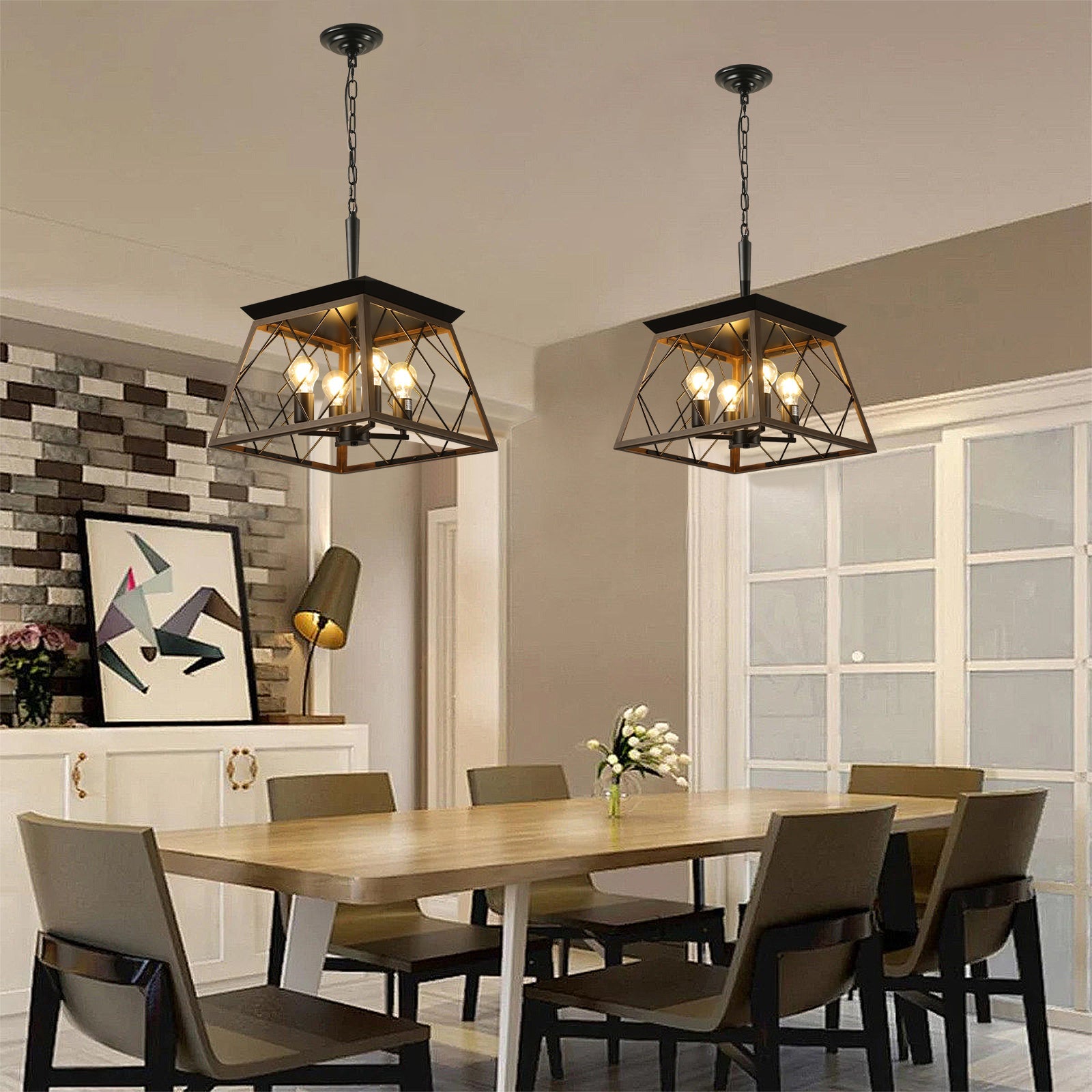 Farmhouse Chandelier 4-Light Vintage Antique Chandeliers Light Fixture