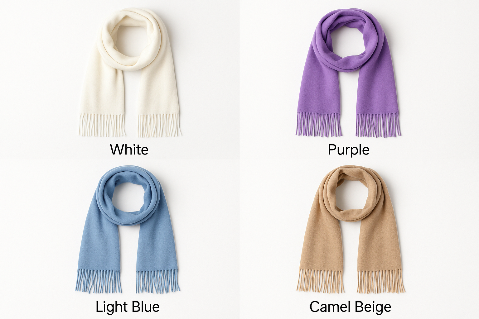 Orange Pashmina Winter Scarf 6 Ft Long