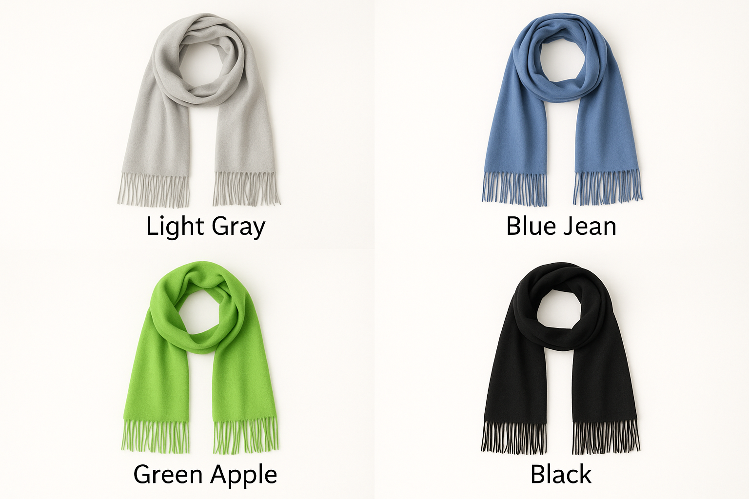 Green Apple Pashmina Winter Scarf 6 Ft Long