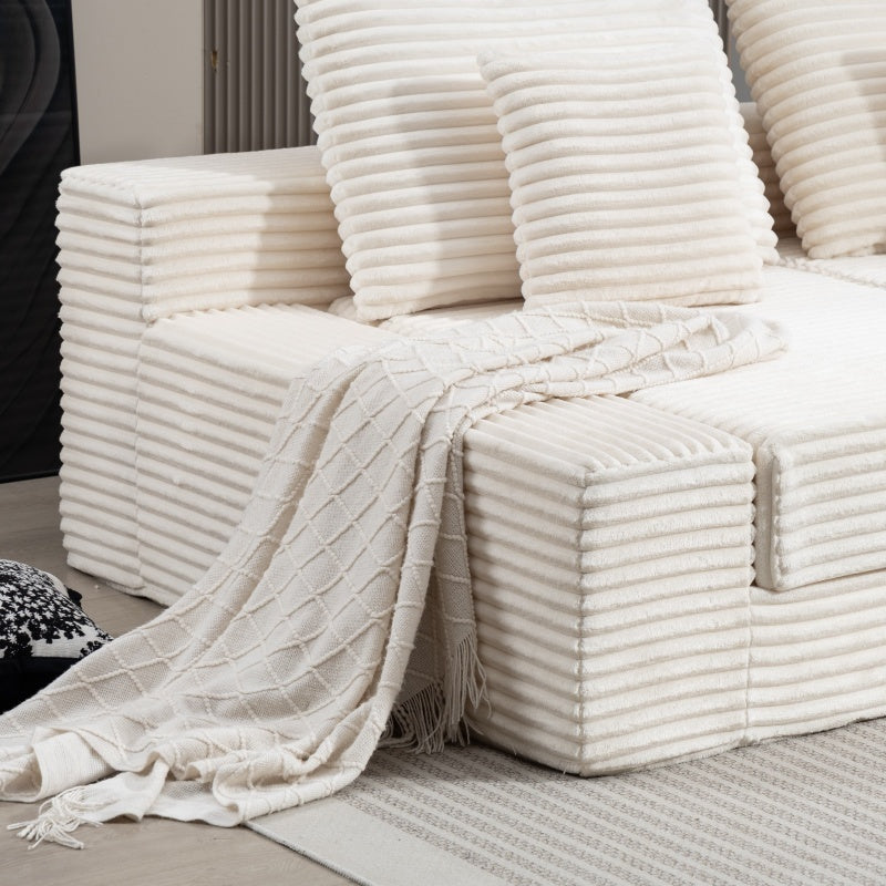 Double Lounge Chaise,Cloud Plush Sofa Bed,Upholstered Boneless Cloud