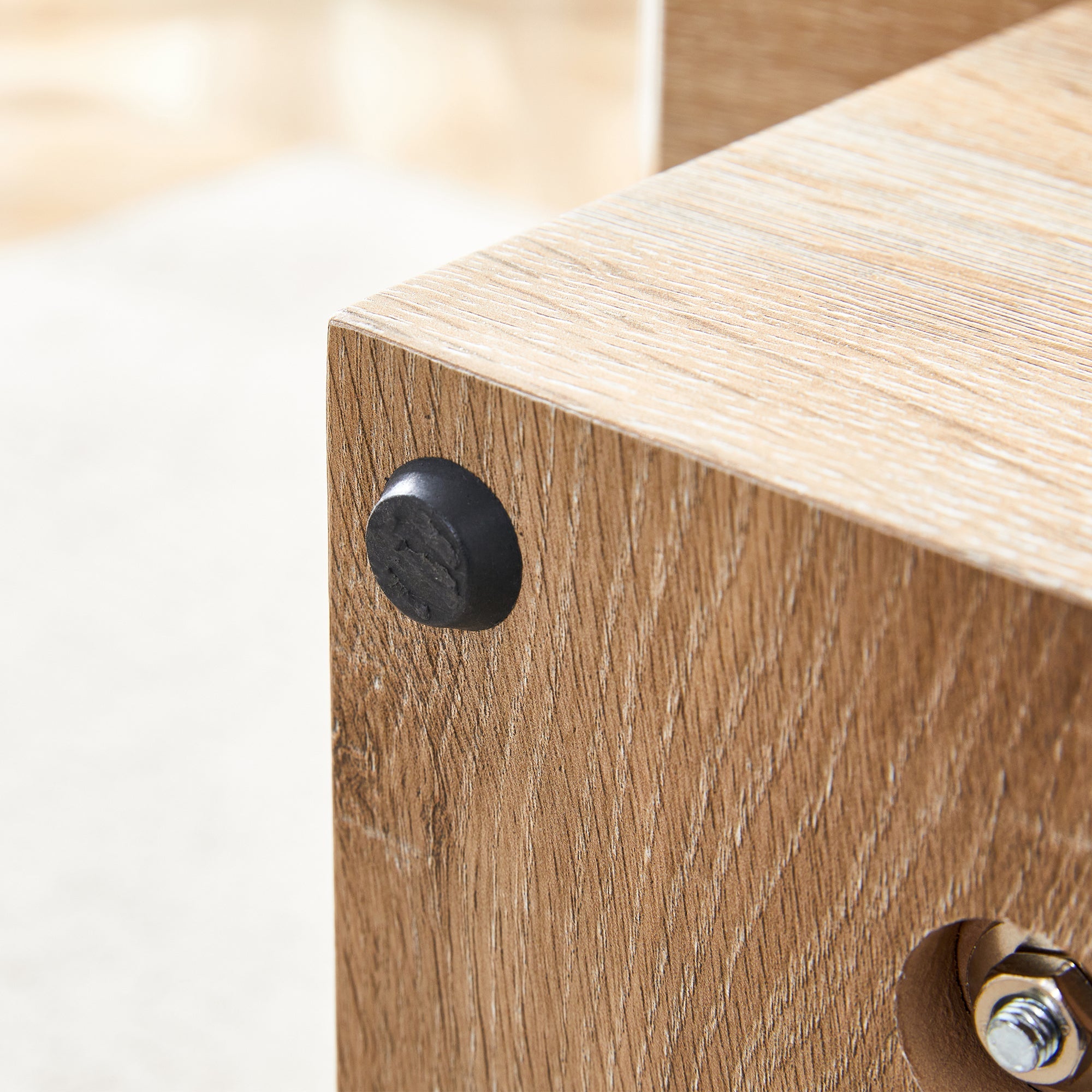 Modern Simple Light Wood Texture MDF Coffee Table - 43.3&