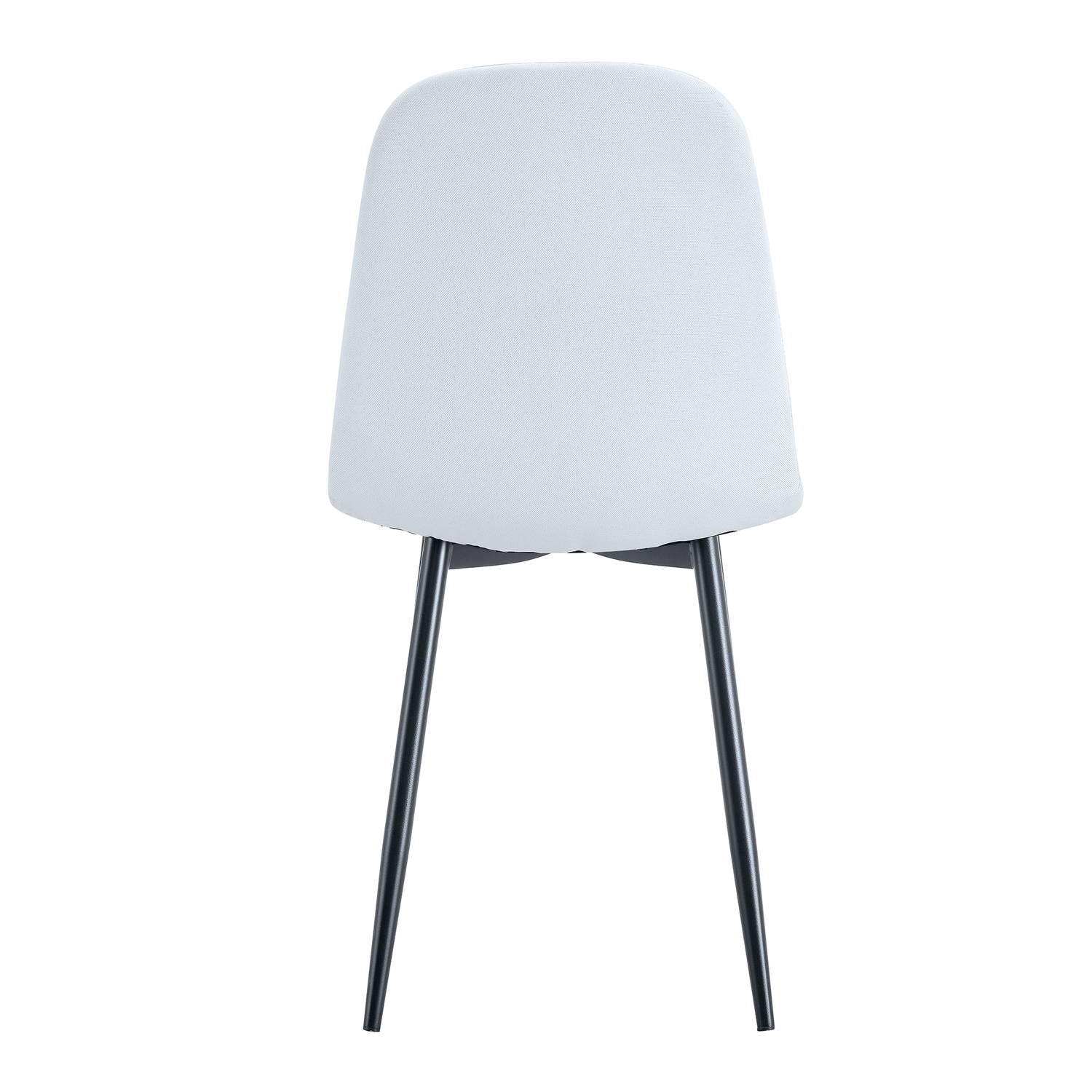 Luxury Simple Chair - Set of 4 WHITE Linen-Cotton Material High