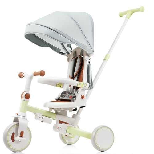 7 in 1 Baby Tricycle, Foldable Toddler Tricycle with Removable and