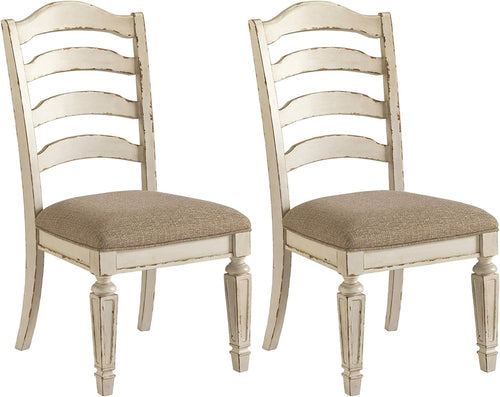 Realyn Dining Room Upholstered Chair 2 Count, Antique White