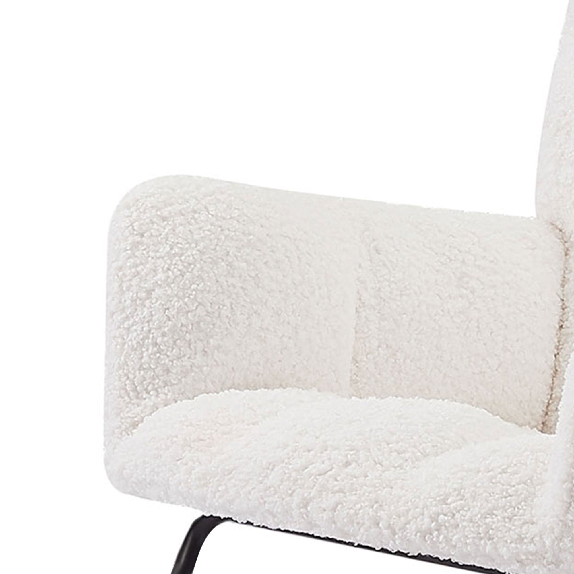 Comfy Upholstered Lounge Chair Rocking Chair with High Backrest, for
