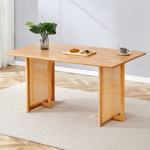 Chinese country retro solid wood dining table, simple modern imitation