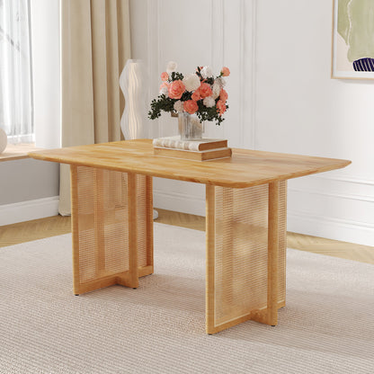 Chinese country retro solid wood dining table, simple modern imitation