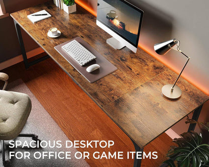 Computer Desk, 80 Inch Office Desk, Gaming Desk with Storage, Writing