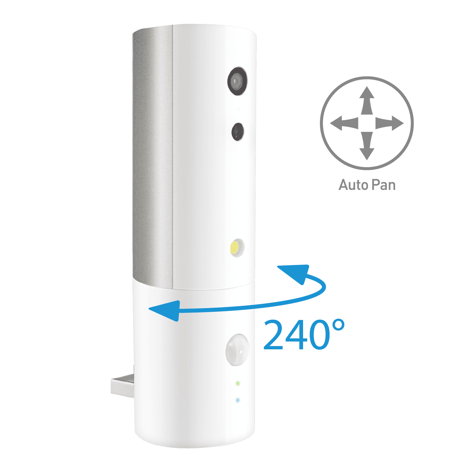 Hermes Portable Security Camera - White, AI Detection, Night Vision