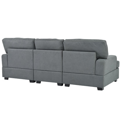 Three Seat Sofa &amp; Removable Back and Seat Cushion &amp; 4 Pillows
