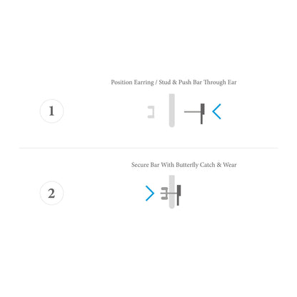 Bondi Surf Silver Earring Studs