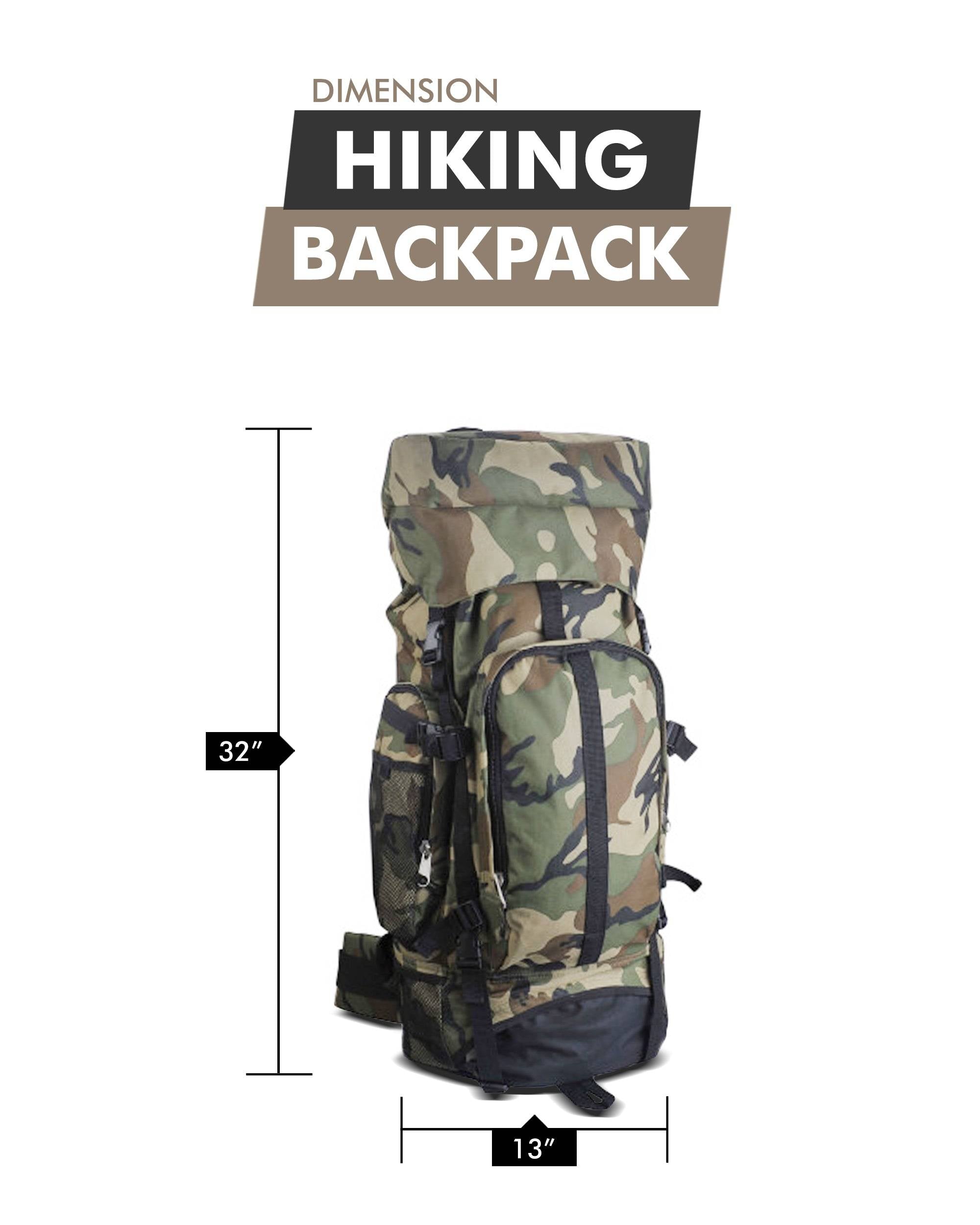 Camouflage 30&quot; Hiking/Camping Water-Resistant Mountaineer&