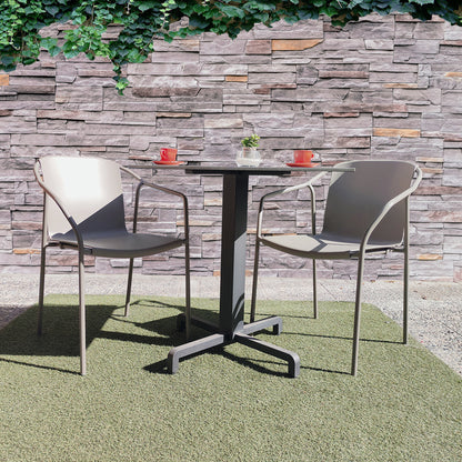 Set of 4 Patio Dining aluminum Armchair - Rod - Commercial grade -