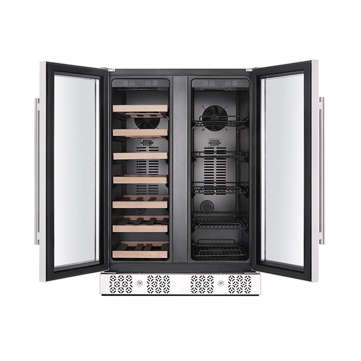 Empava BR03D 24" Dual Zone Wine Cooler &amp; Beverage Fridge