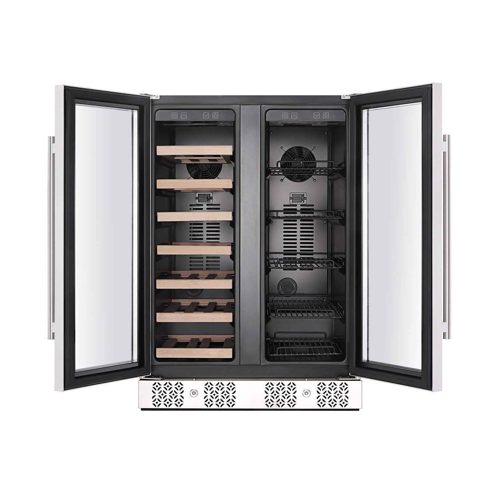 Empava BR03D 24" Dual Zone Wine Cooler &amp; Beverage Fridge
