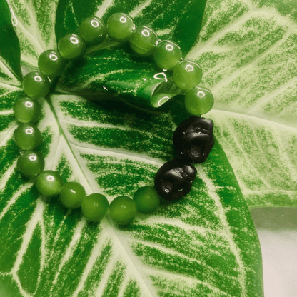 Natural Stone Bead Bracelet for Women, Boho Style Stretch Gemstone