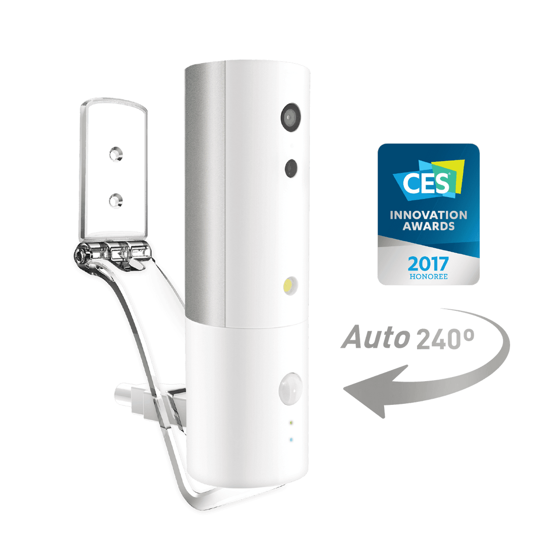 Hermes Portable Security Camera - White, AI Detection, Night Vision