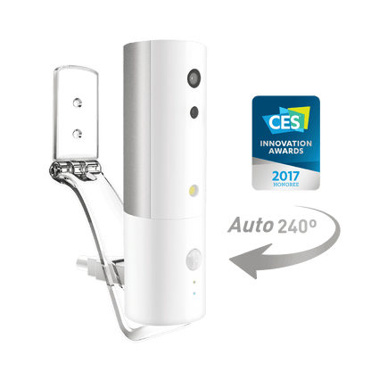 Hermes Portable Security Camera - White, AI Detection, Night Vision