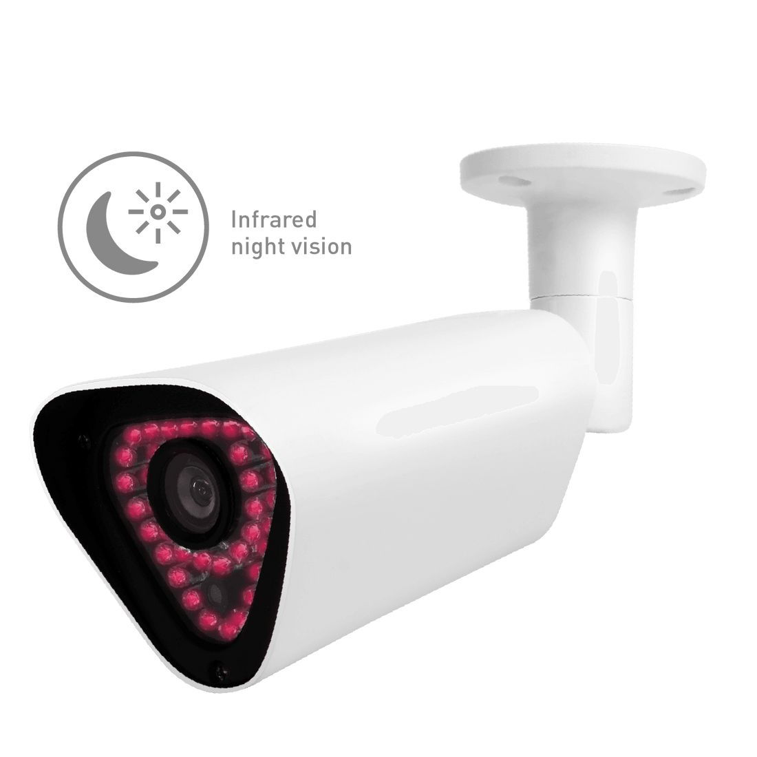 AR4 Outdoor Bullet Camera - White, AI Detection, Night Vision