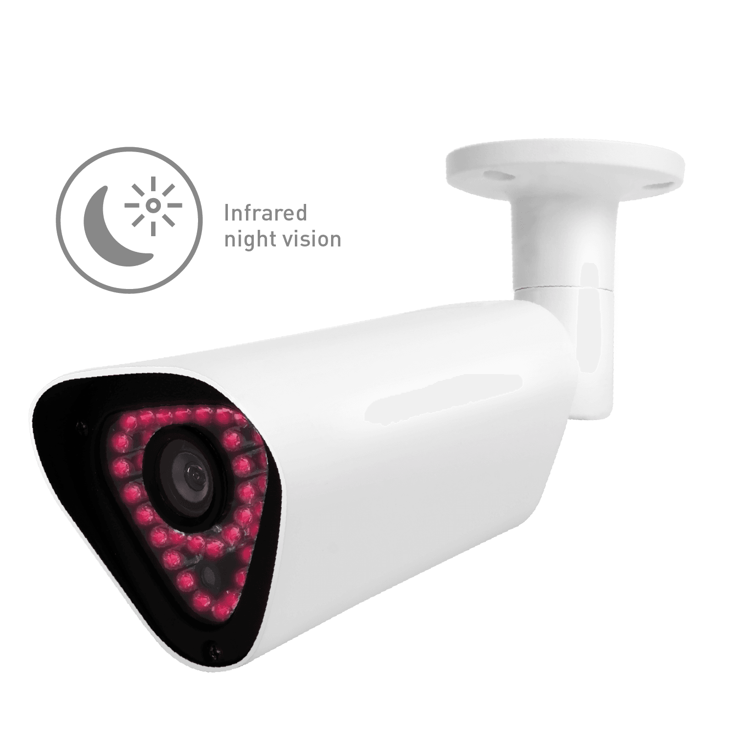 AR4 Outdoor Bullet Camera - White, AI Detection, Night Vision