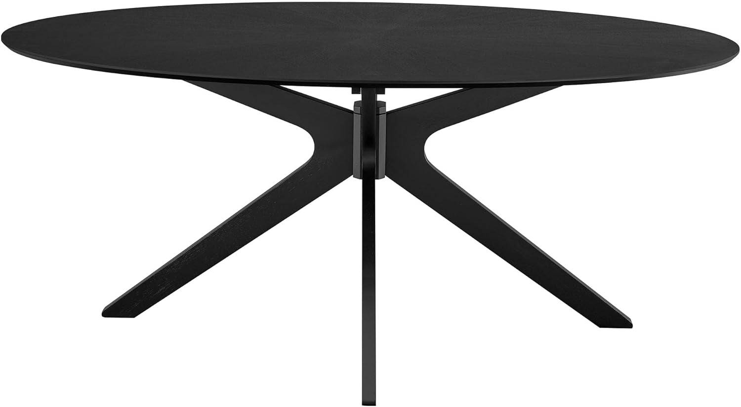 Crossroads 71&quot; Oval Wood Dining Table, Wood Veneer, Seats 6, Easy to