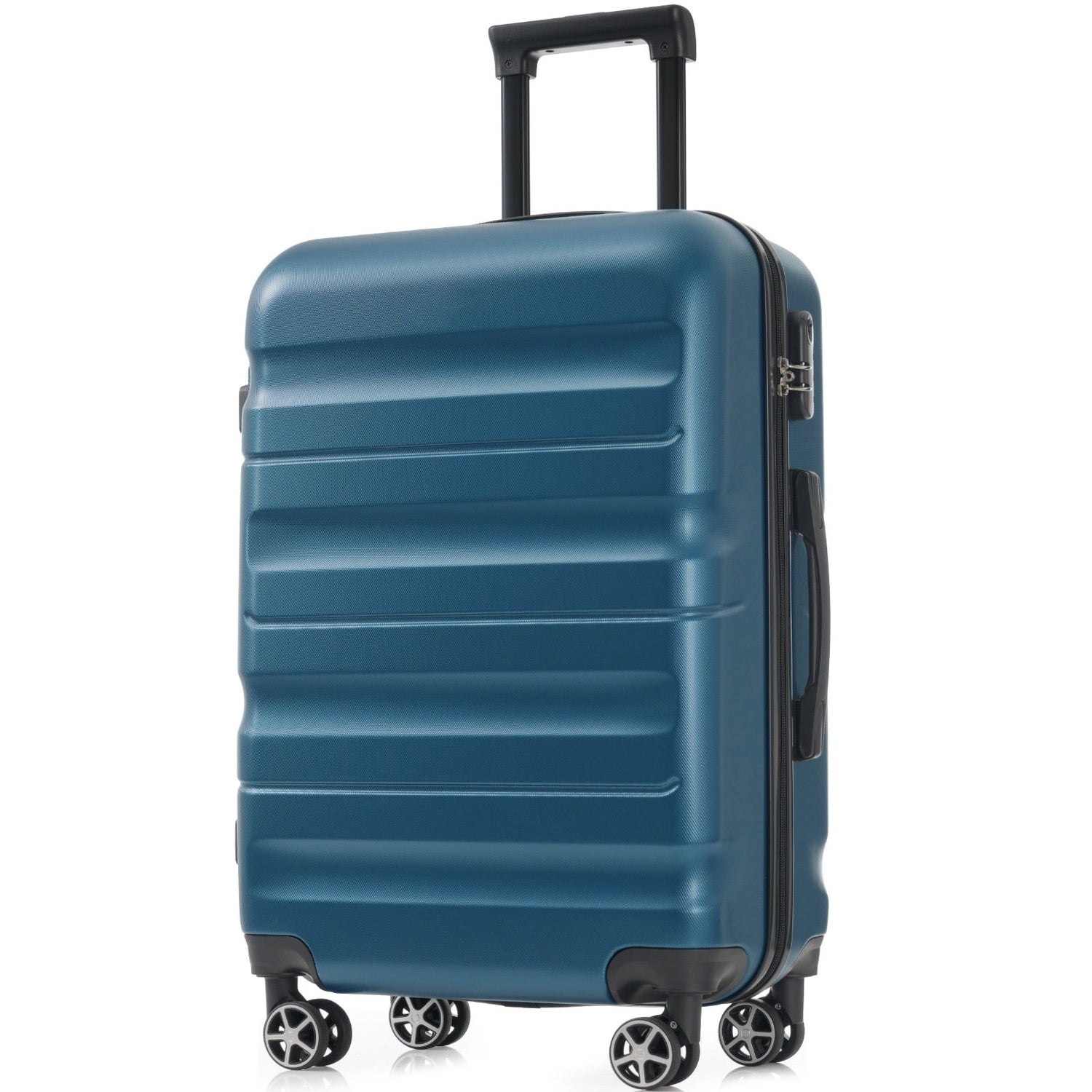 Hardshell ABS Luggage Set, 24-Inch Checked Suitcase with Spinner