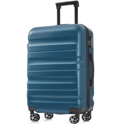 Hardshell ABS Luggage Set, 24-Inch Checked Suitcase with Spinner