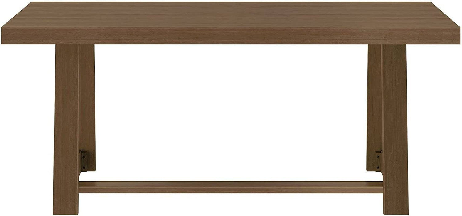 Pecan Wirebrush Wood Rectangular Dining Table