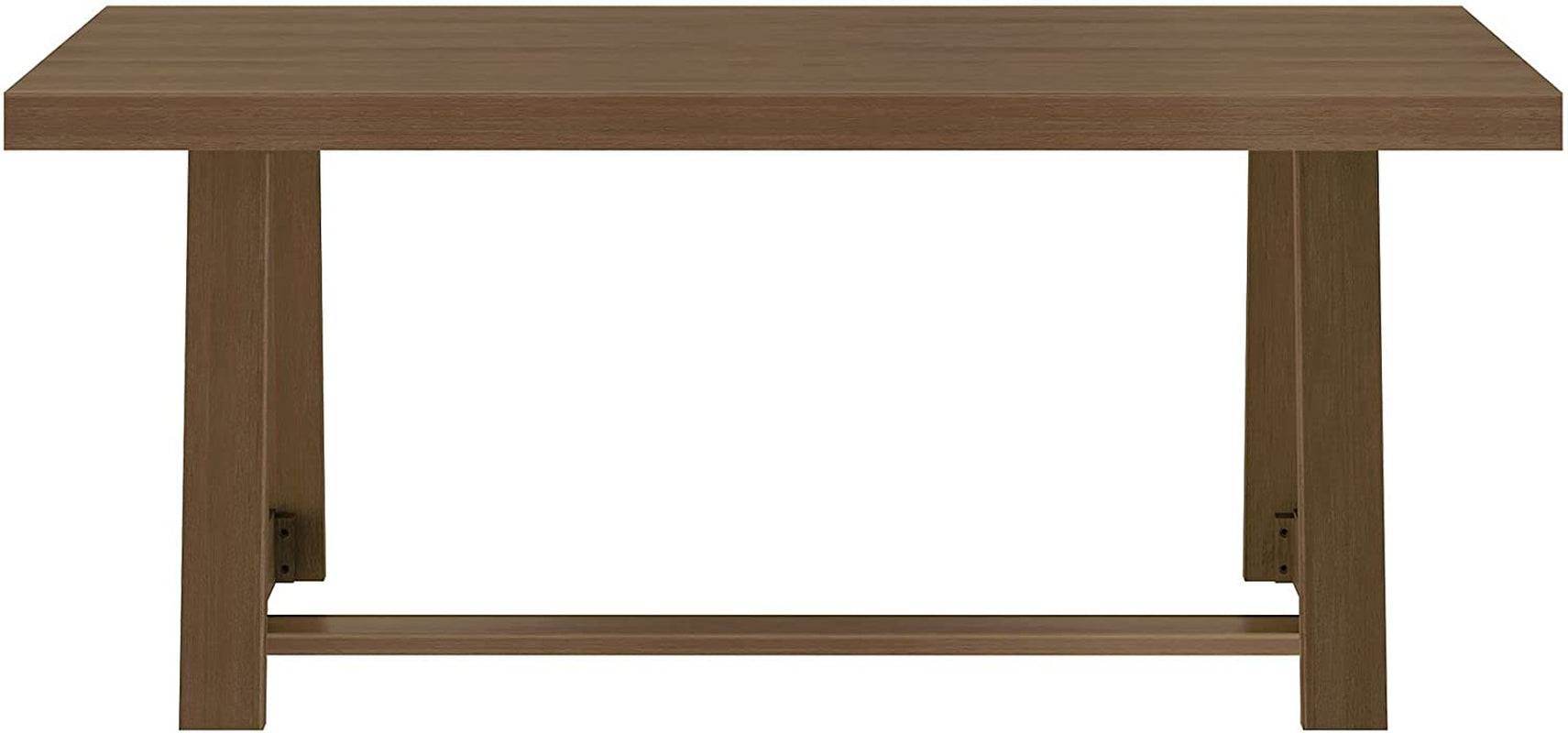 Pecan Wirebrush Wood Rectangular Dining Table