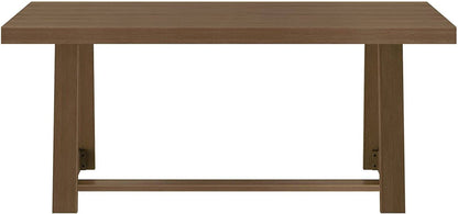 Pecan Wirebrush Wood Rectangular Dining Table