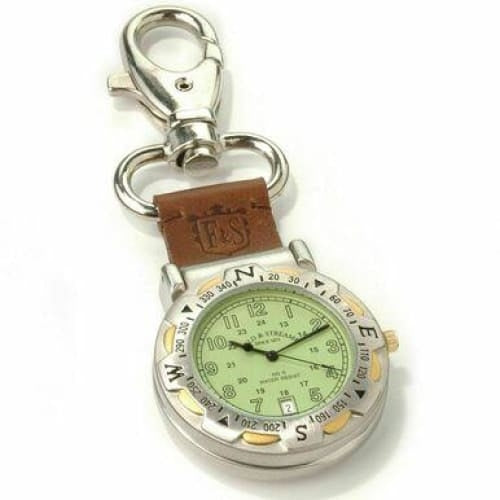 Field &amp; Stream Camp Master Green Dial Multi-Function Compass Leather