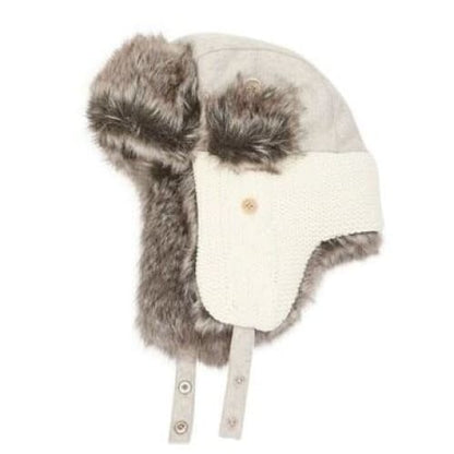 Urban Outfitters Wool &amp; Faux Fur Knit Winter Trapper Aviator Hat -