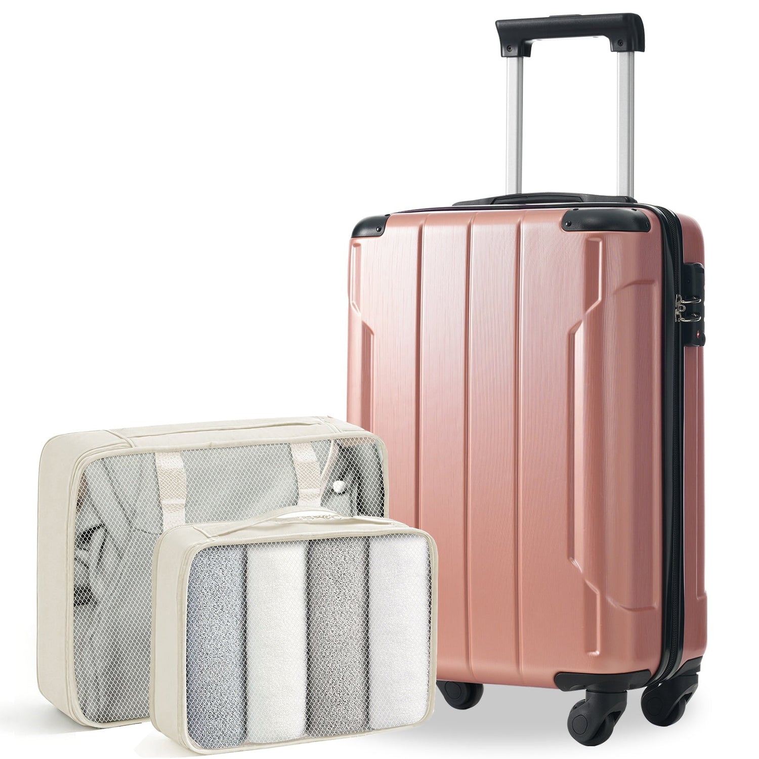20-Inch Hardshell Carry-On Luggage, Lightweight Durable ABS Suitcase