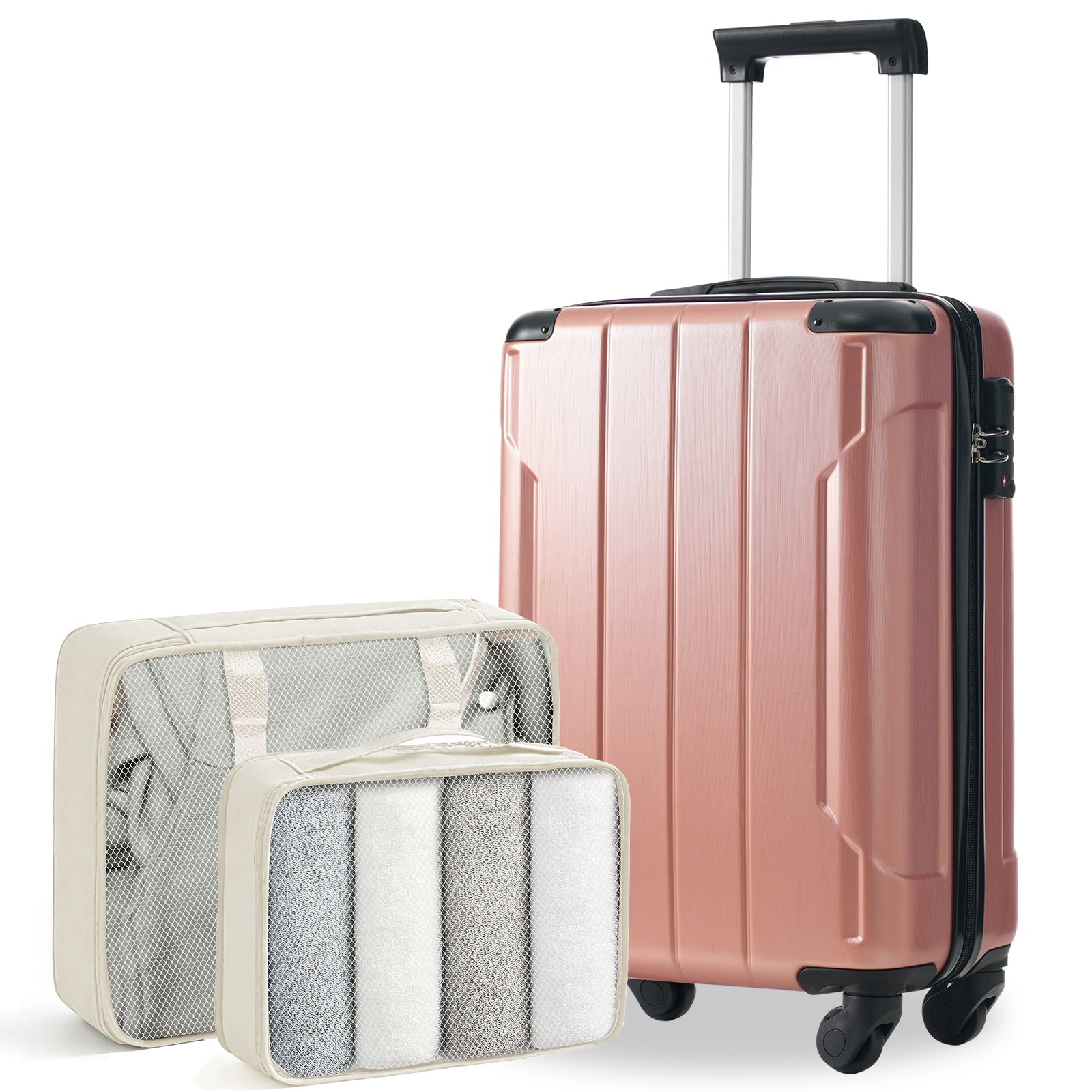 20-Inch Hardshell Carry-On Luggage, Lightweight Durable ABS Suitcase