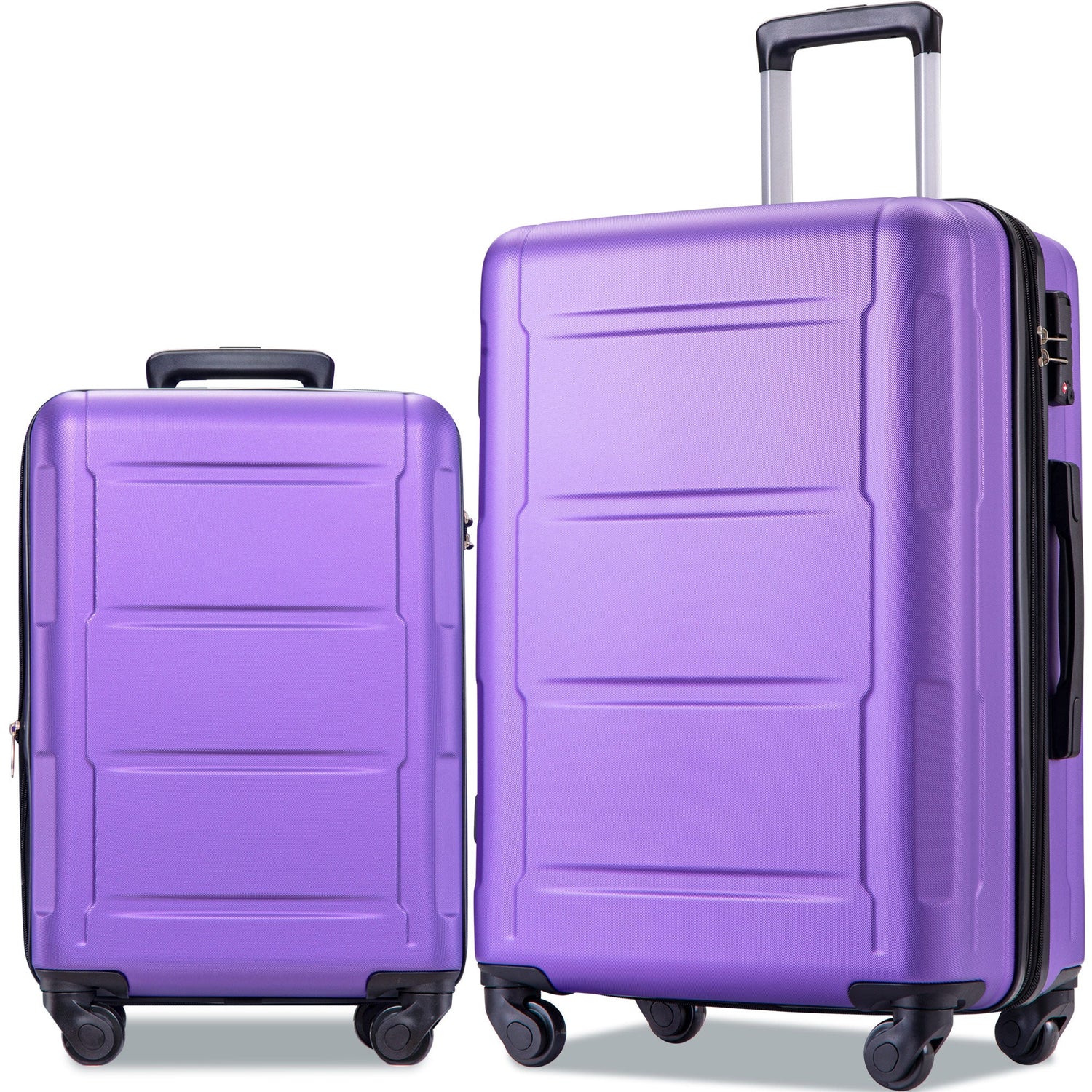 Expanable Spinner Wheel 2 Piece Luggage Set ABS Lightweight Suitcase