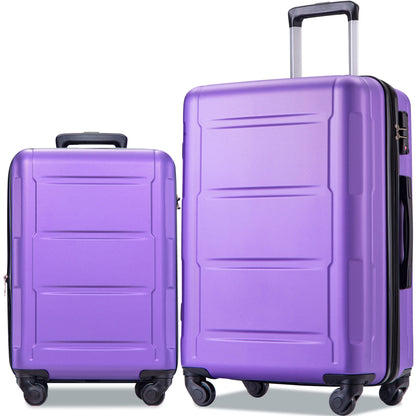 Expanable Spinner Wheel 2 Piece Luggage Set ABS Lightweight Suitcase