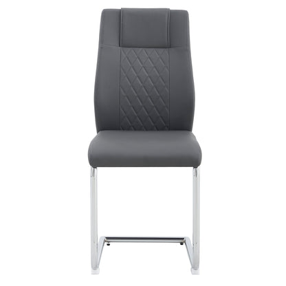 Modern Dining Chairs with Faux Leather Padded Seat Dining Living Room