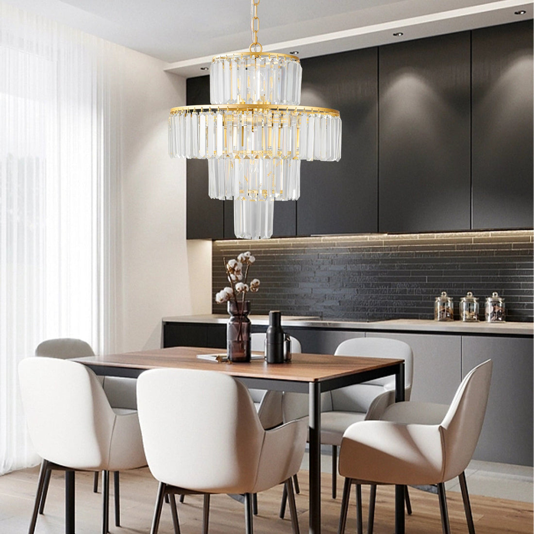 Crystal Chandelier Modern Chandeliers Lights Fixture Hanging Pendant