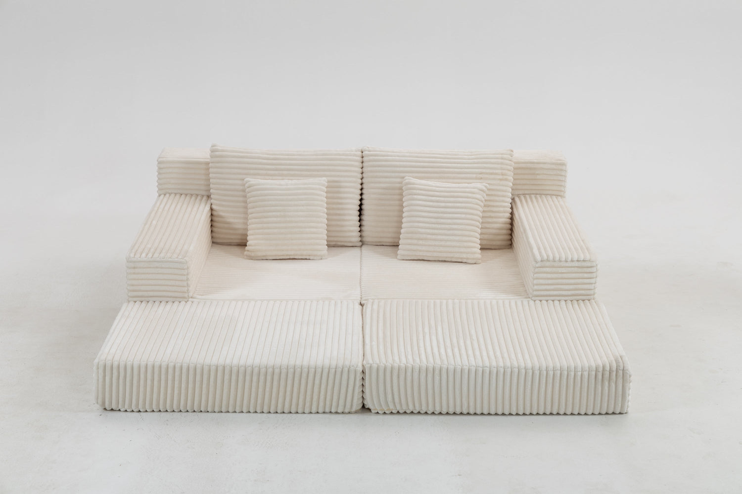 Double Lounge Chaise,Cloud Plush Sofa Bed,Upholstered Boneless Cloud