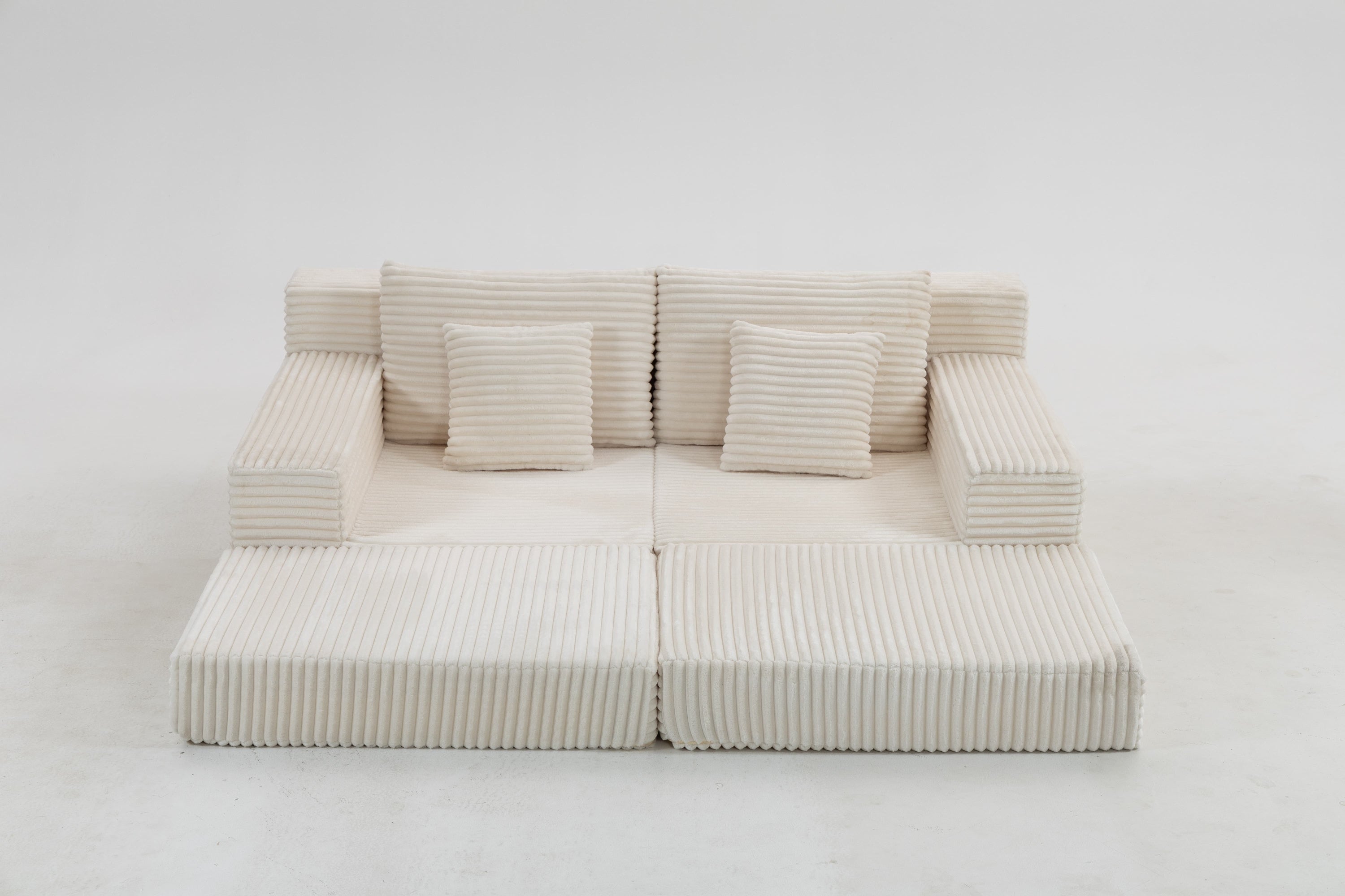 Double Lounge Chaise,Cloud Plush Sofa Bed,Upholstered Boneless Cloud