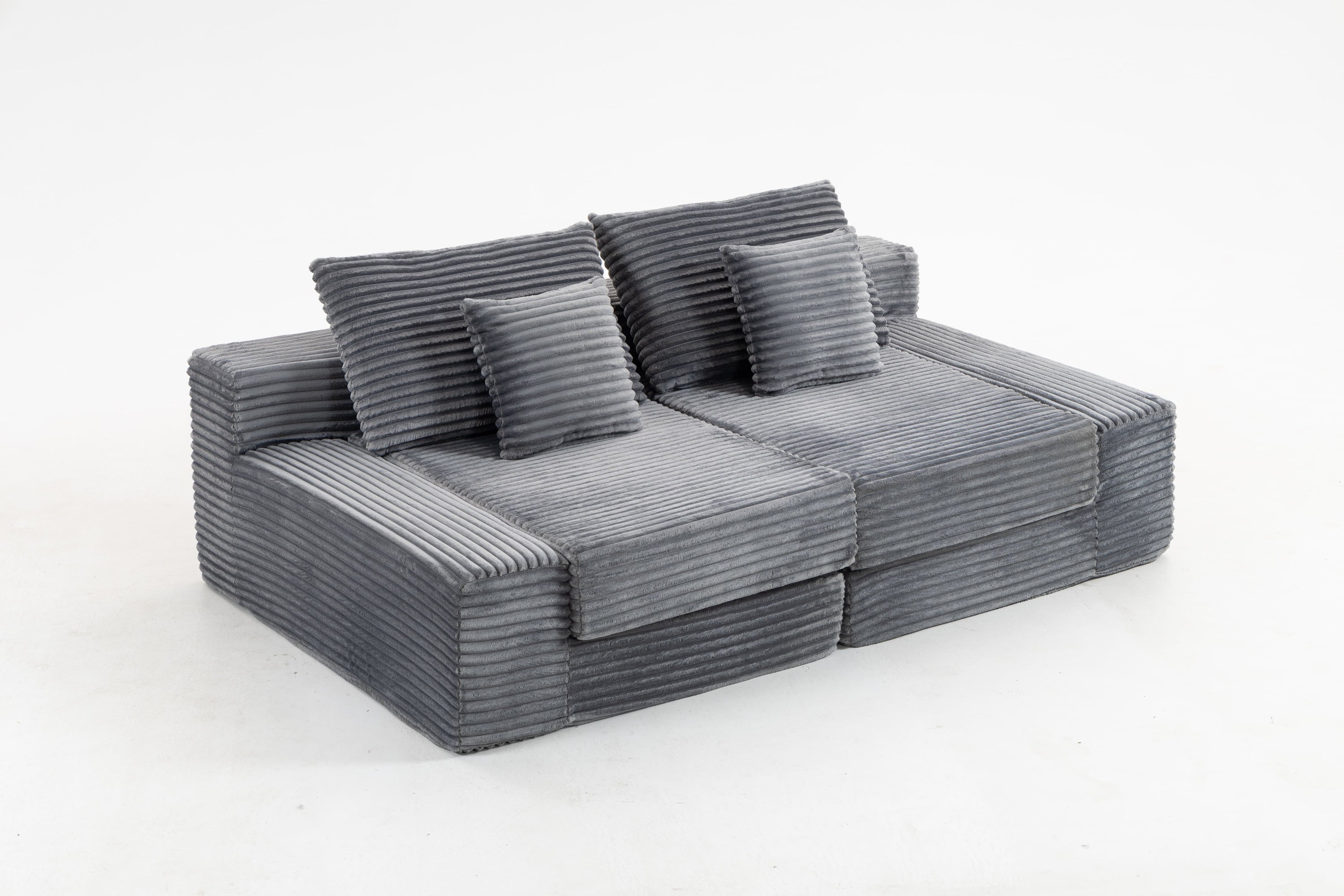 Double Lounge Chaise,Cloud Plush Sofa Bed,Upholstered Boneless Cloud