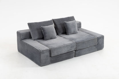 Double Lounge Chaise,Cloud Plush Sofa Bed,Upholstered Boneless Cloud