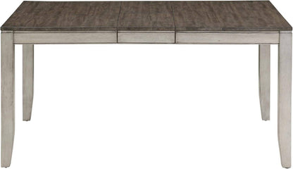 Furniture Abacus Rectangular Dining Table, 48&quot;-60&quot; Table W/ 12&quot;