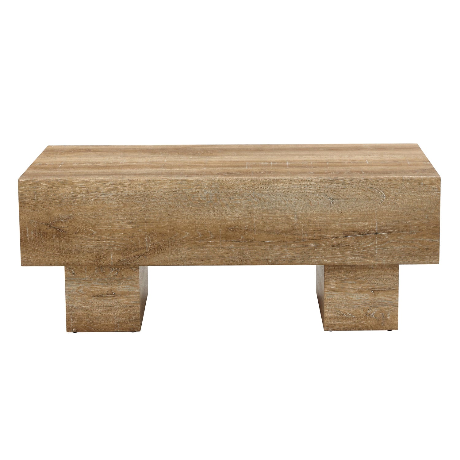 Modern Simple Light Wood Texture MDF Coffee Table - 43.3&